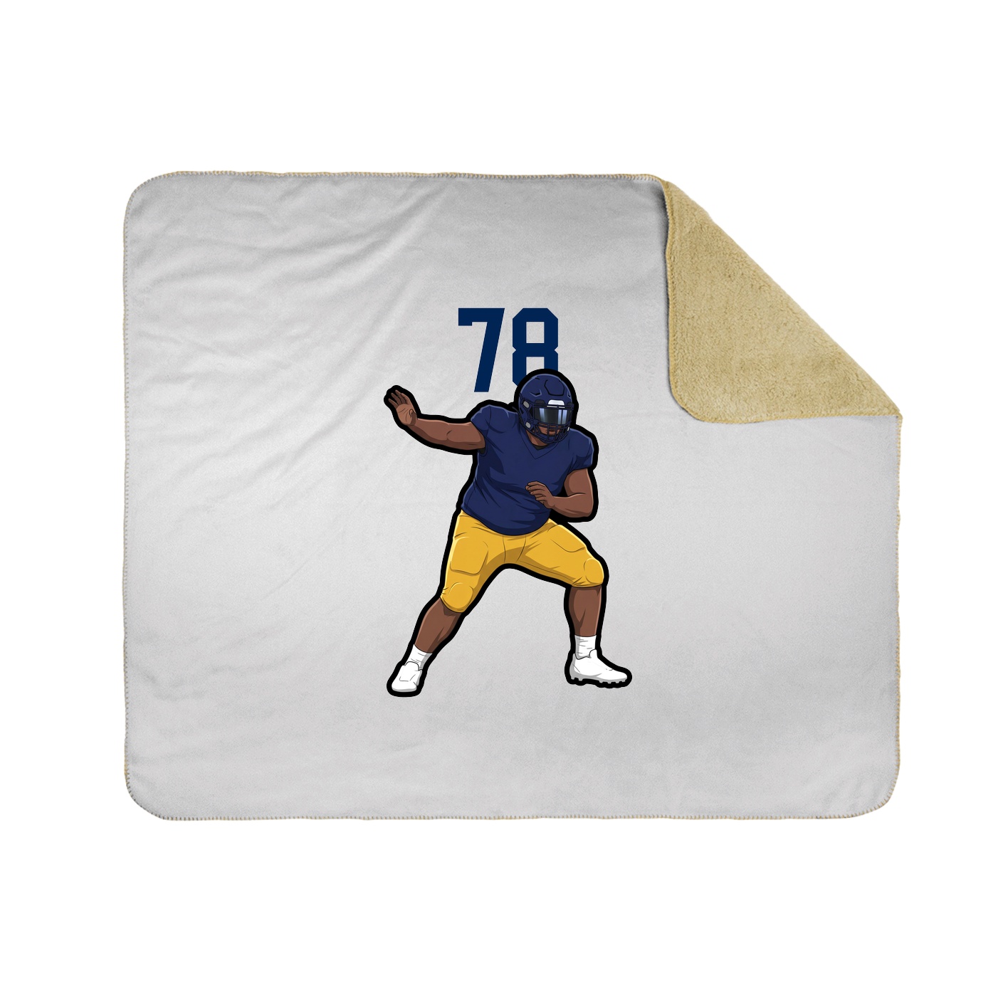 Throw Blanket — Number Top in White