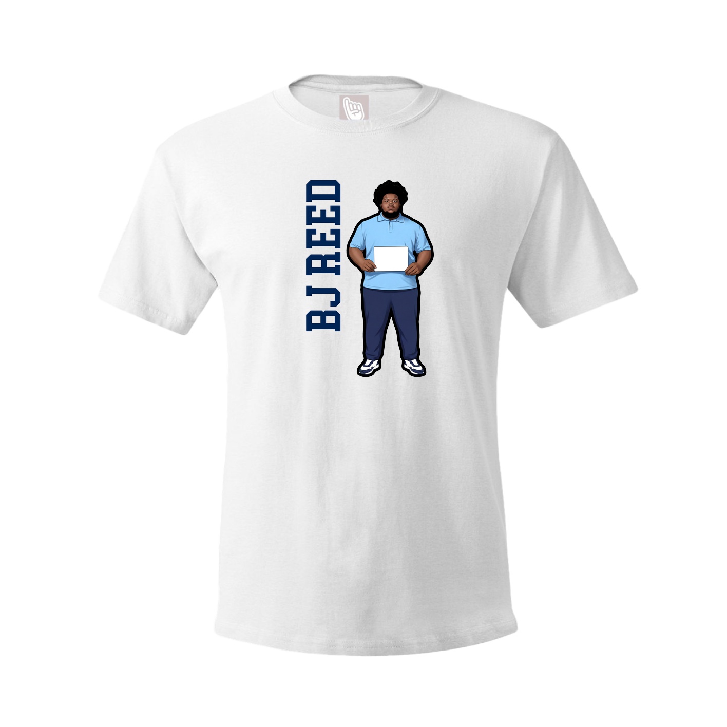 Youth Tee — Name Vertical in White