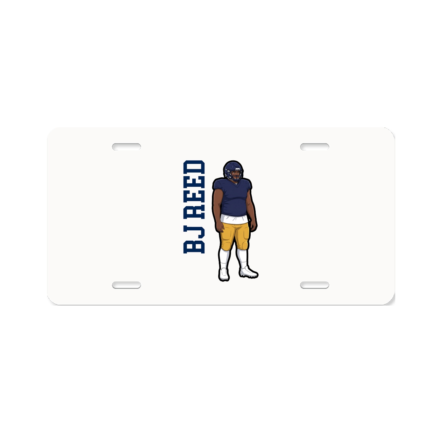 License Plate — Name Vertical in Classic