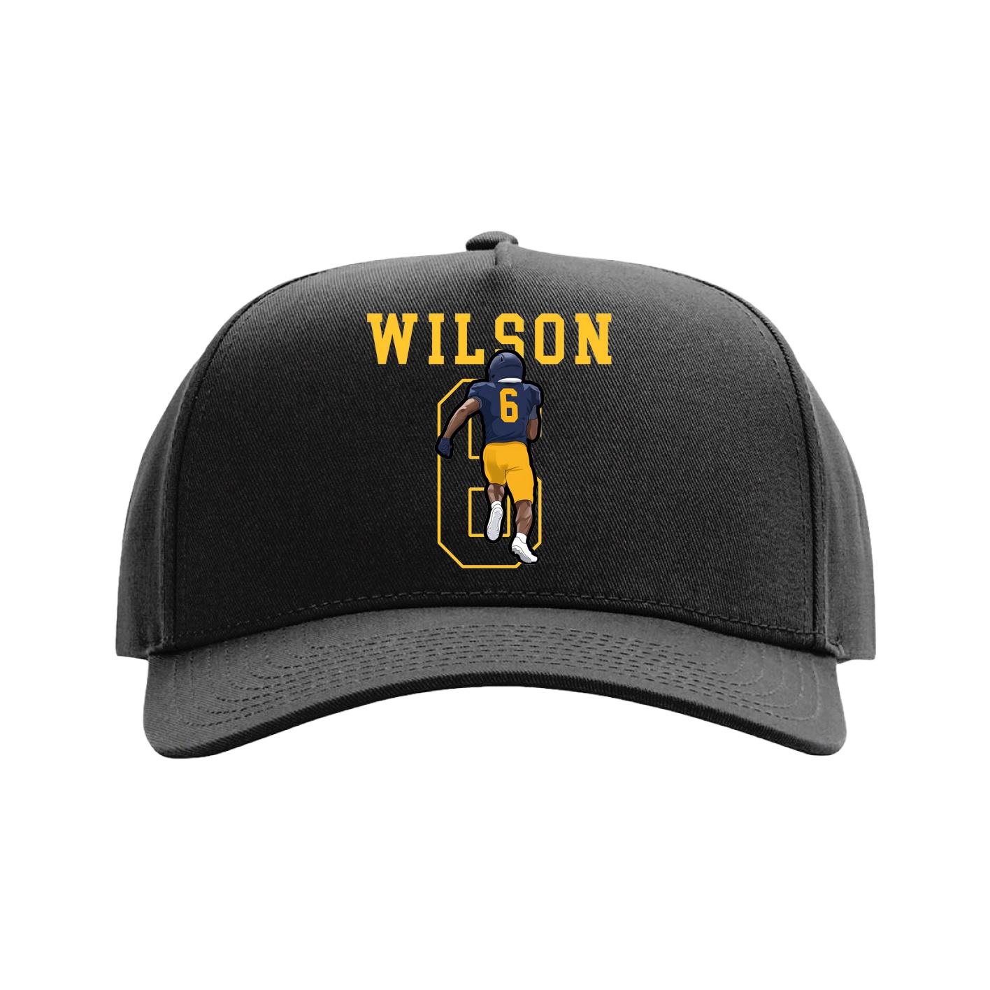 Full Fabric Five-Panel Champ Cap — Shirsey in Black