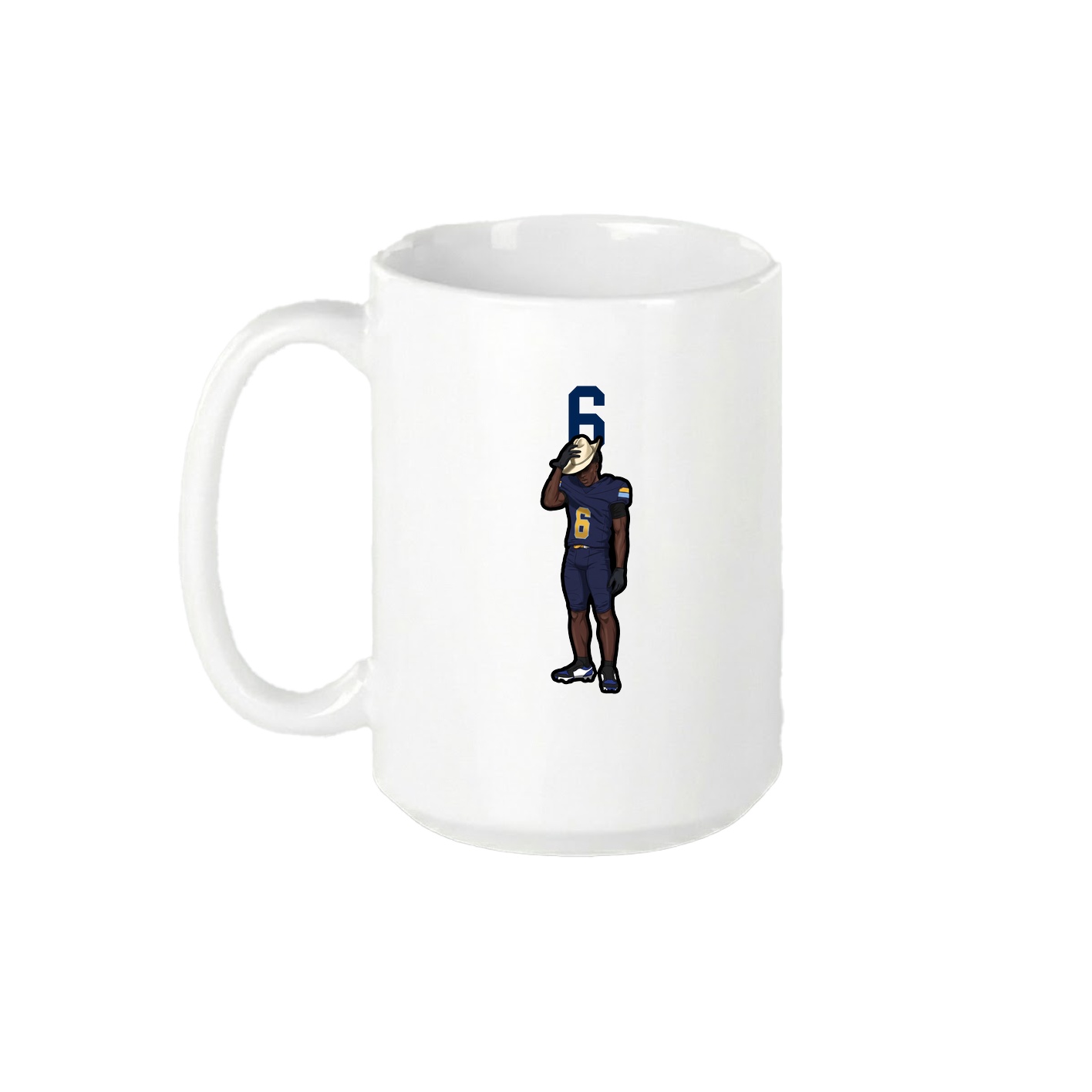 15oz Coffee Mug — Number Top in White