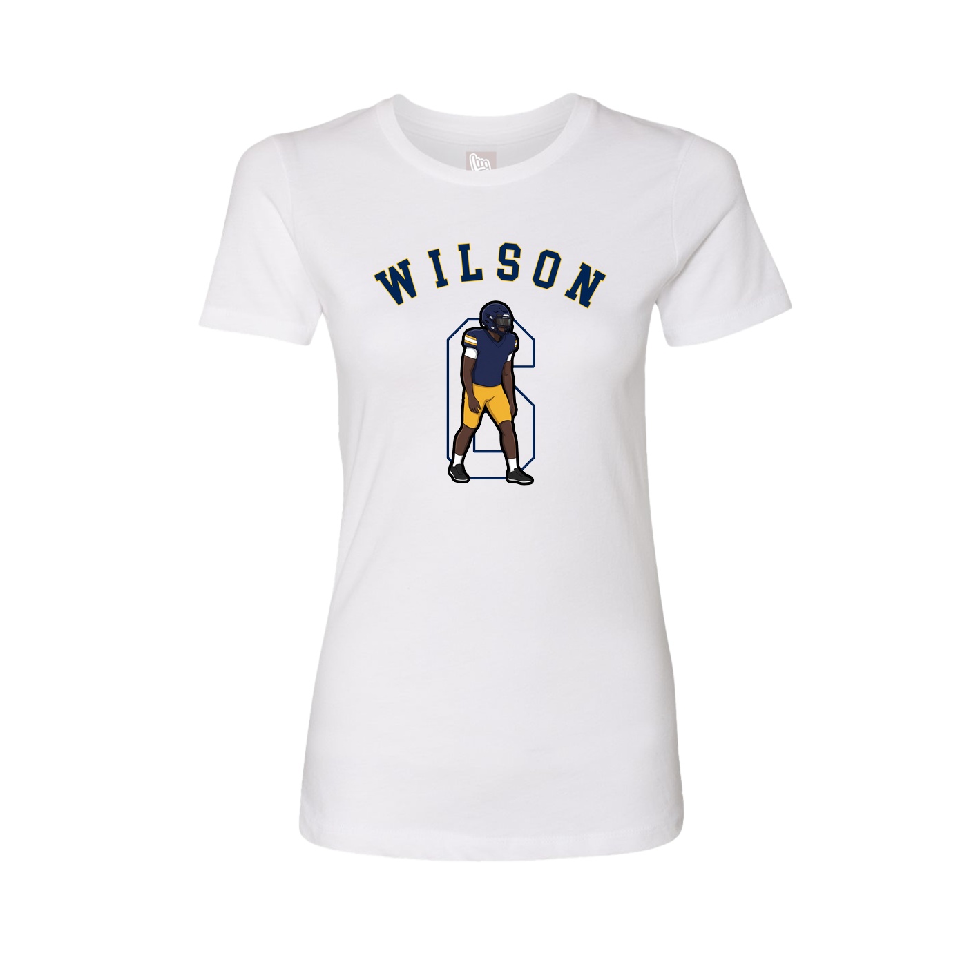 Fitted Women's Tee — Shirsey Arch in White