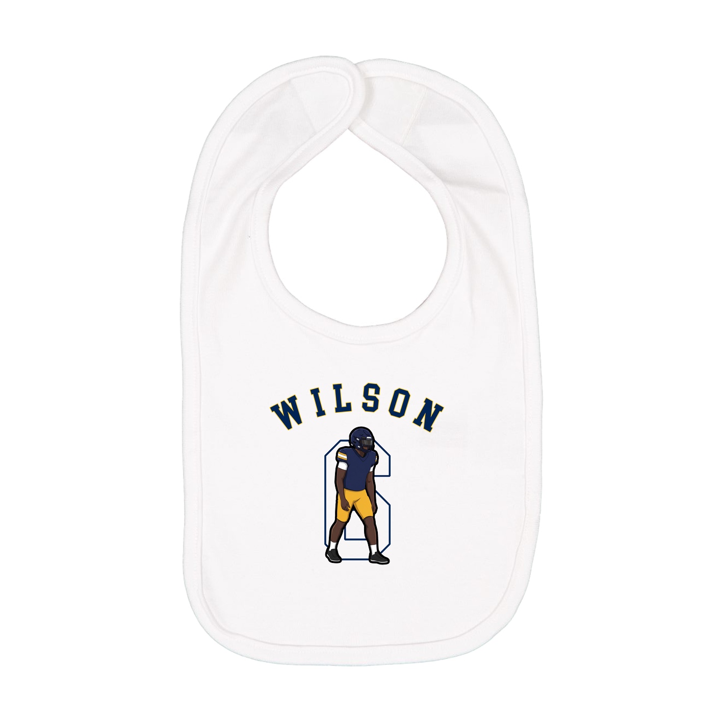 Infant Bib — Shirsey Arch in White