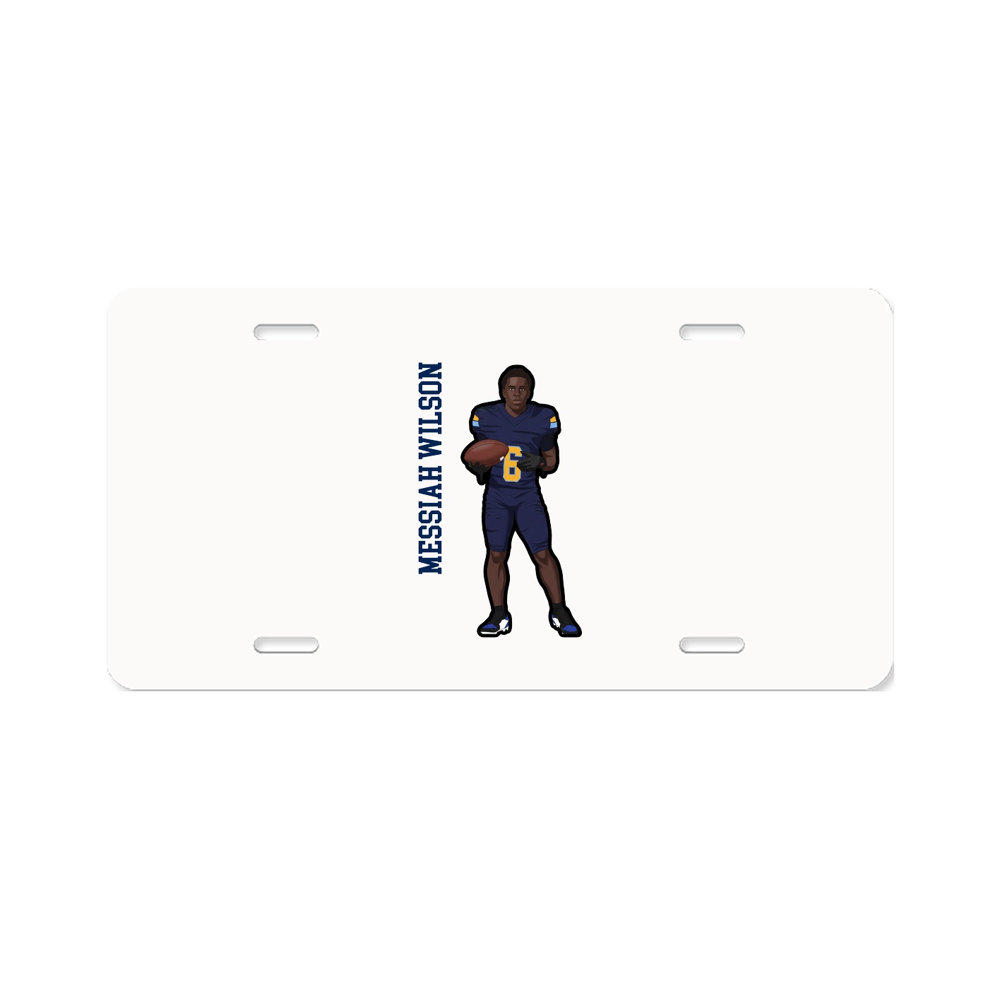 License Plate — Name Vertical in Classic