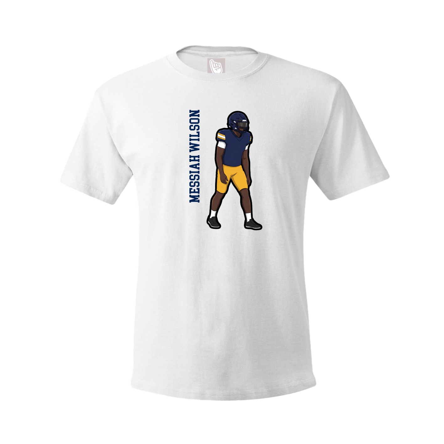 Tee — Name Vertical in White