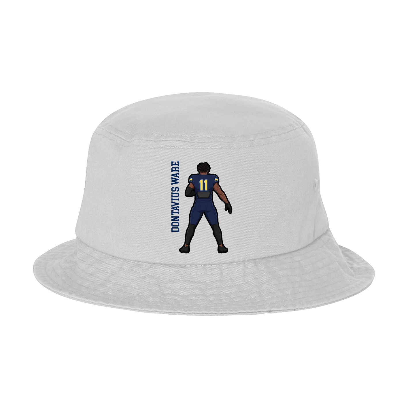 Bucket Cap — Name Vertical in White