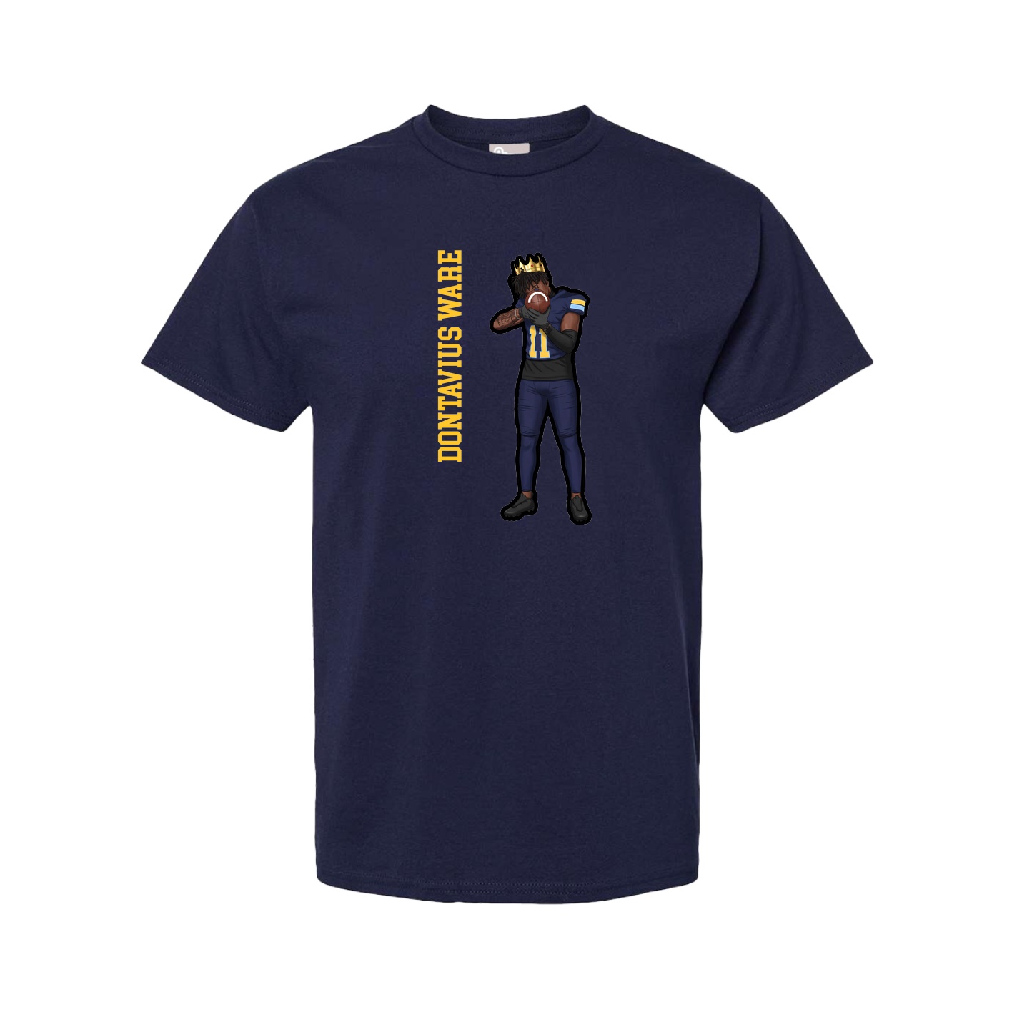 Youth Tee — Name Vertical in Navy