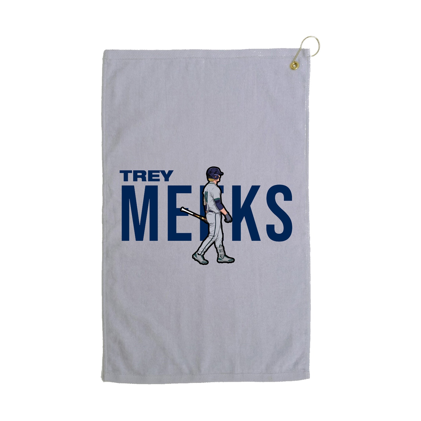 Golf Towel — Player Name in Grey