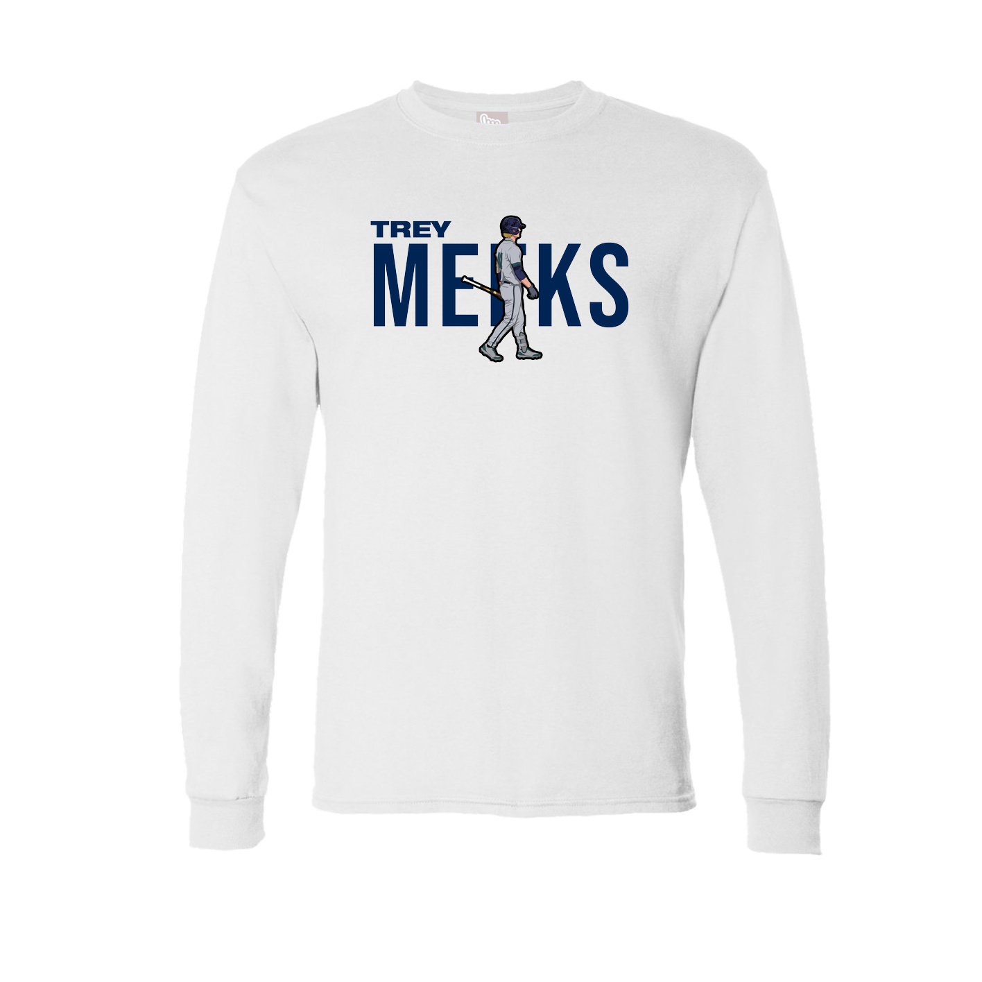 Long Sleeve Tee — Player Name in White