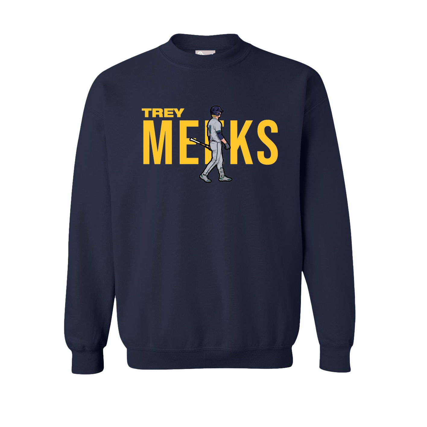 Fleece Crew — Player Name in Navy