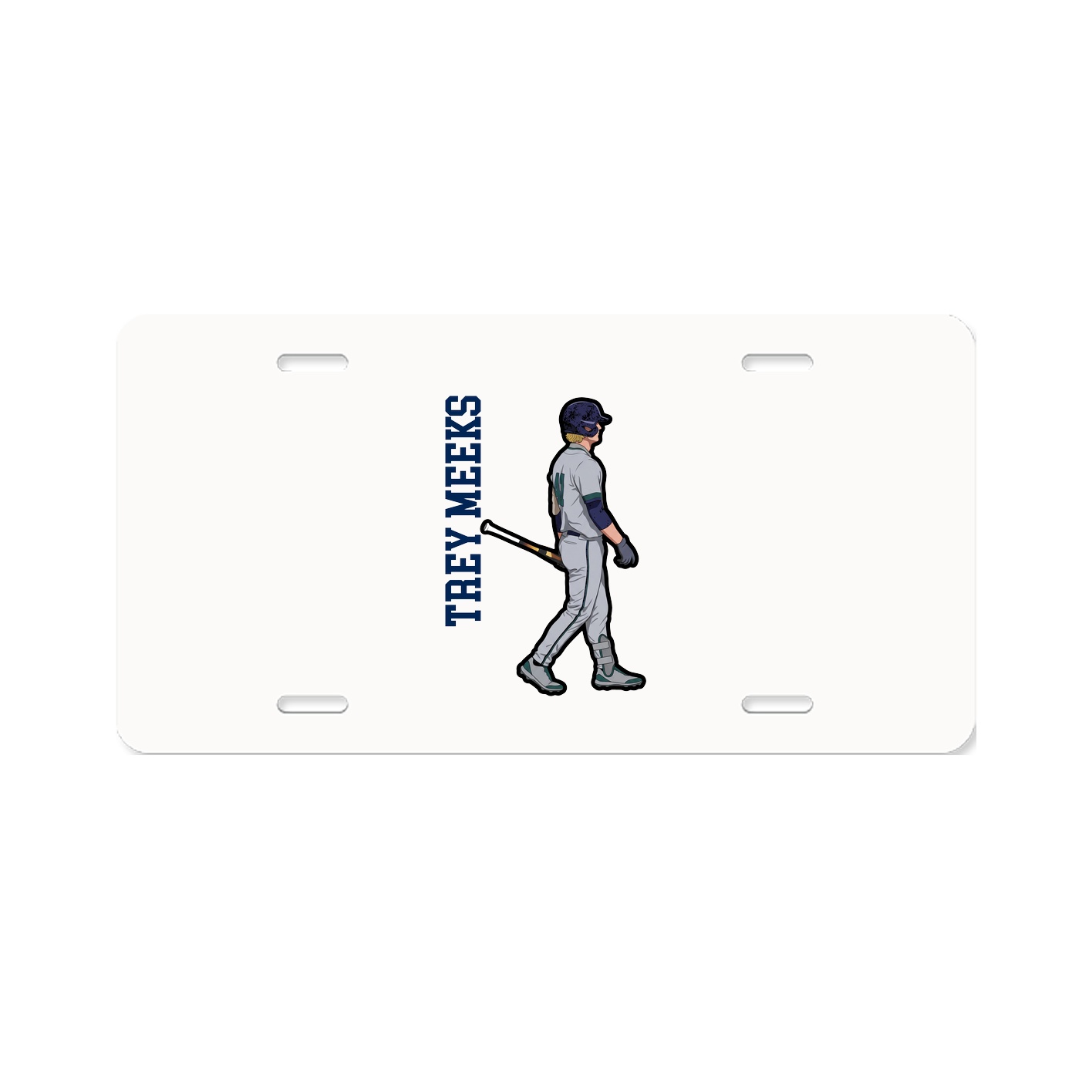 License Plate — Name Vertical in Classic