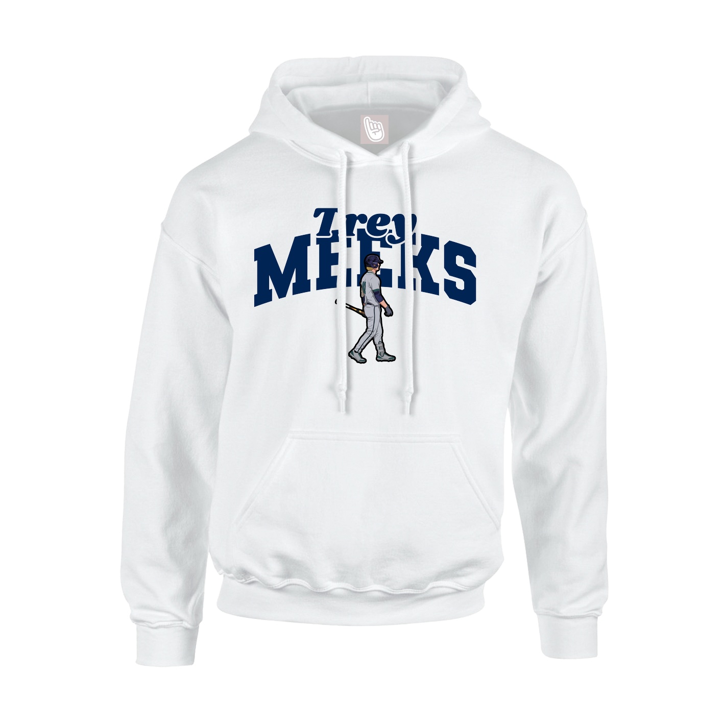 Youth Hoodie — Signature Arch in White