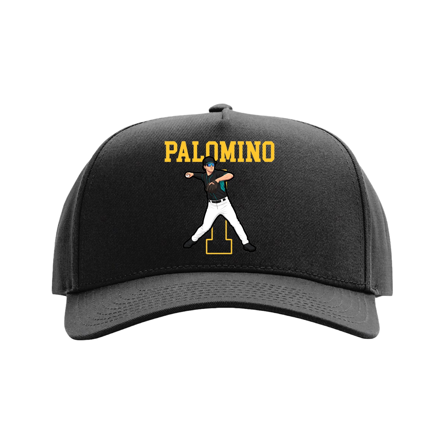 Full Fabric Five-Panel Champ Cap — Shirsey in Black