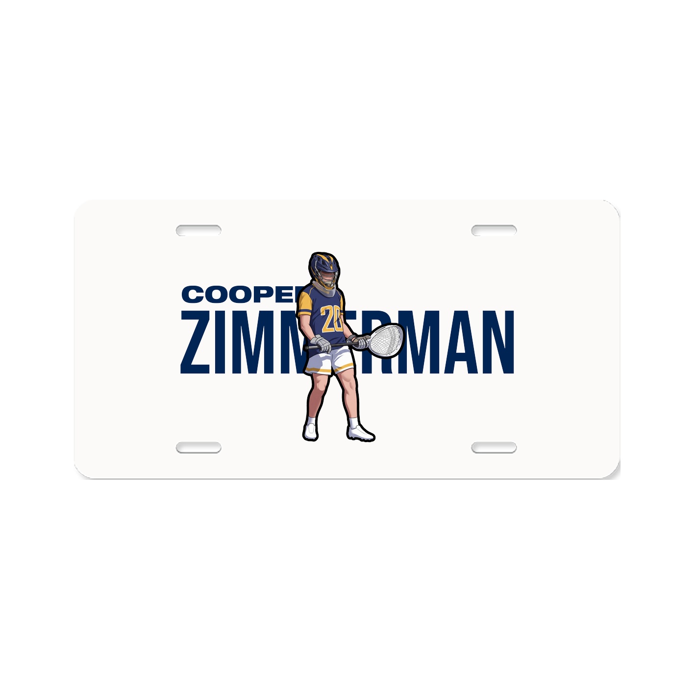 License Plate — Player Name in Classic