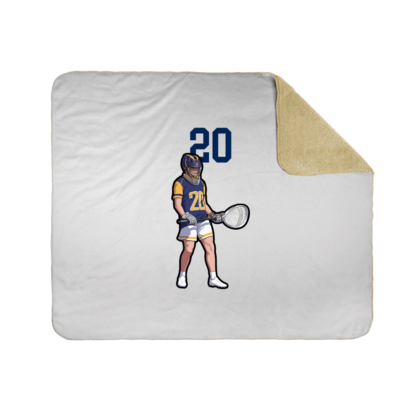 Throw Blanket — Number Top in White