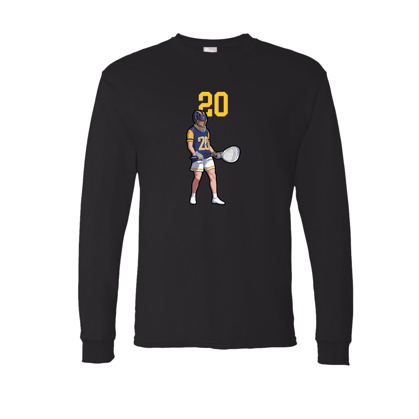 Long Sleeve Tee — Number Top in Black