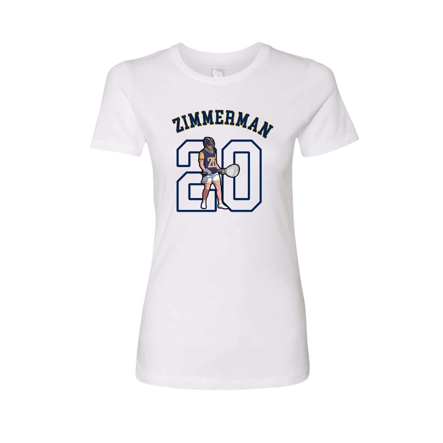 Fitted Women's Tee — Shirsey Arch in White