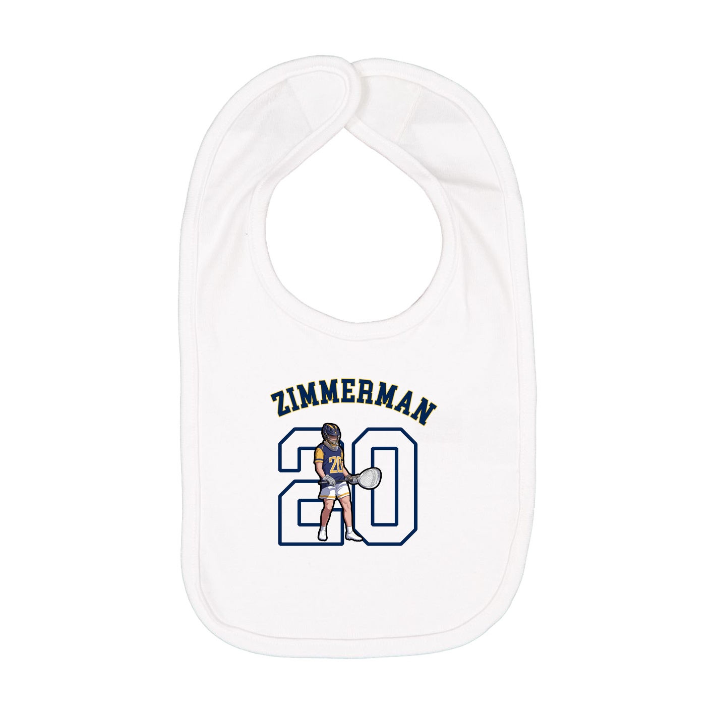 Infant Bib — Shirsey Arch in White