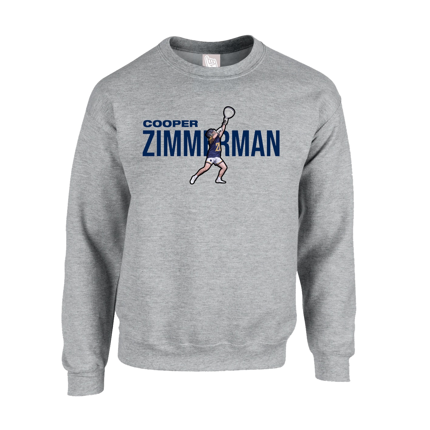 Fleece Crew — Player Name in Grey