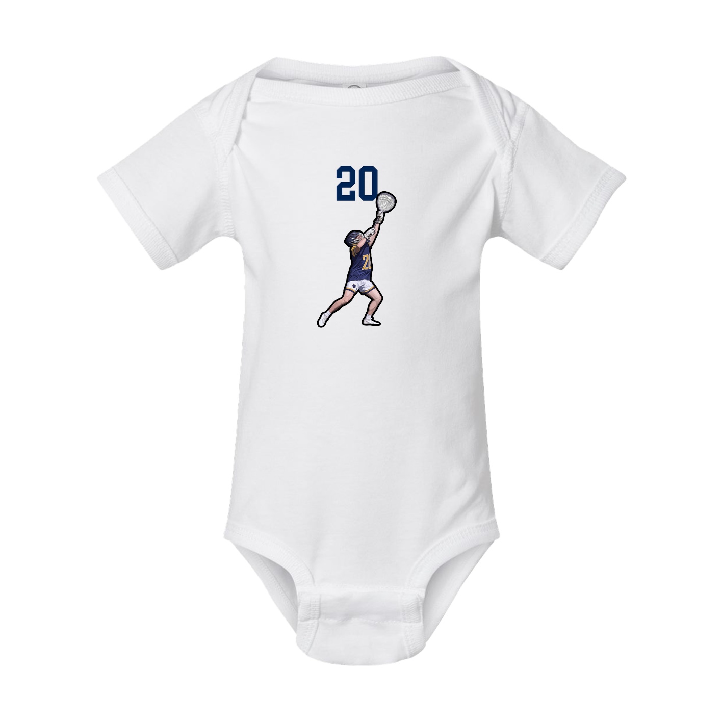 Baby Onesie — Number Top in White