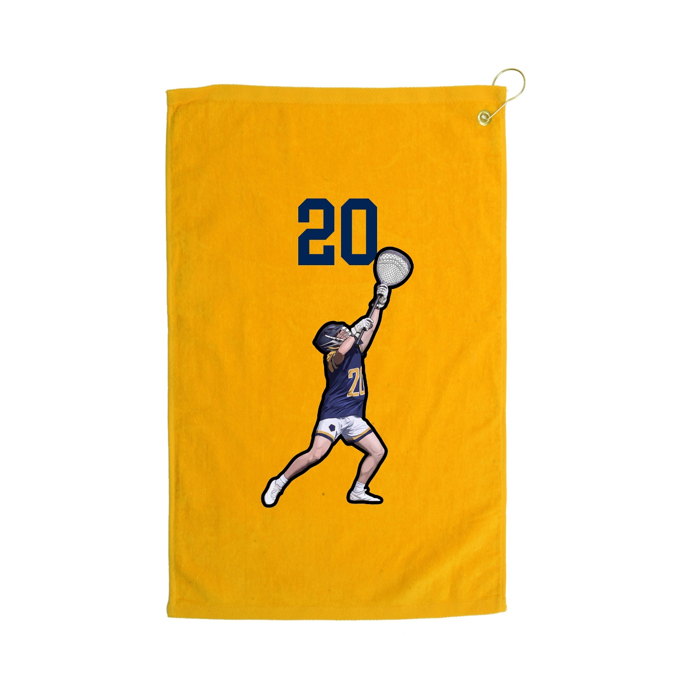Golf Towel — Number Top in Gold