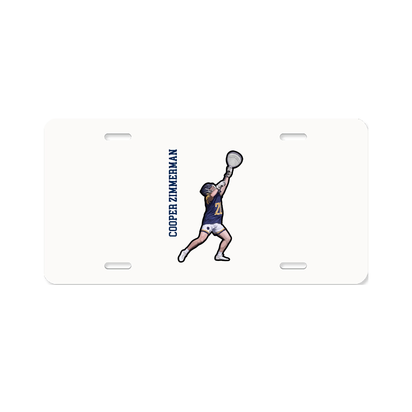 License Plate — Name Vertical in Classic