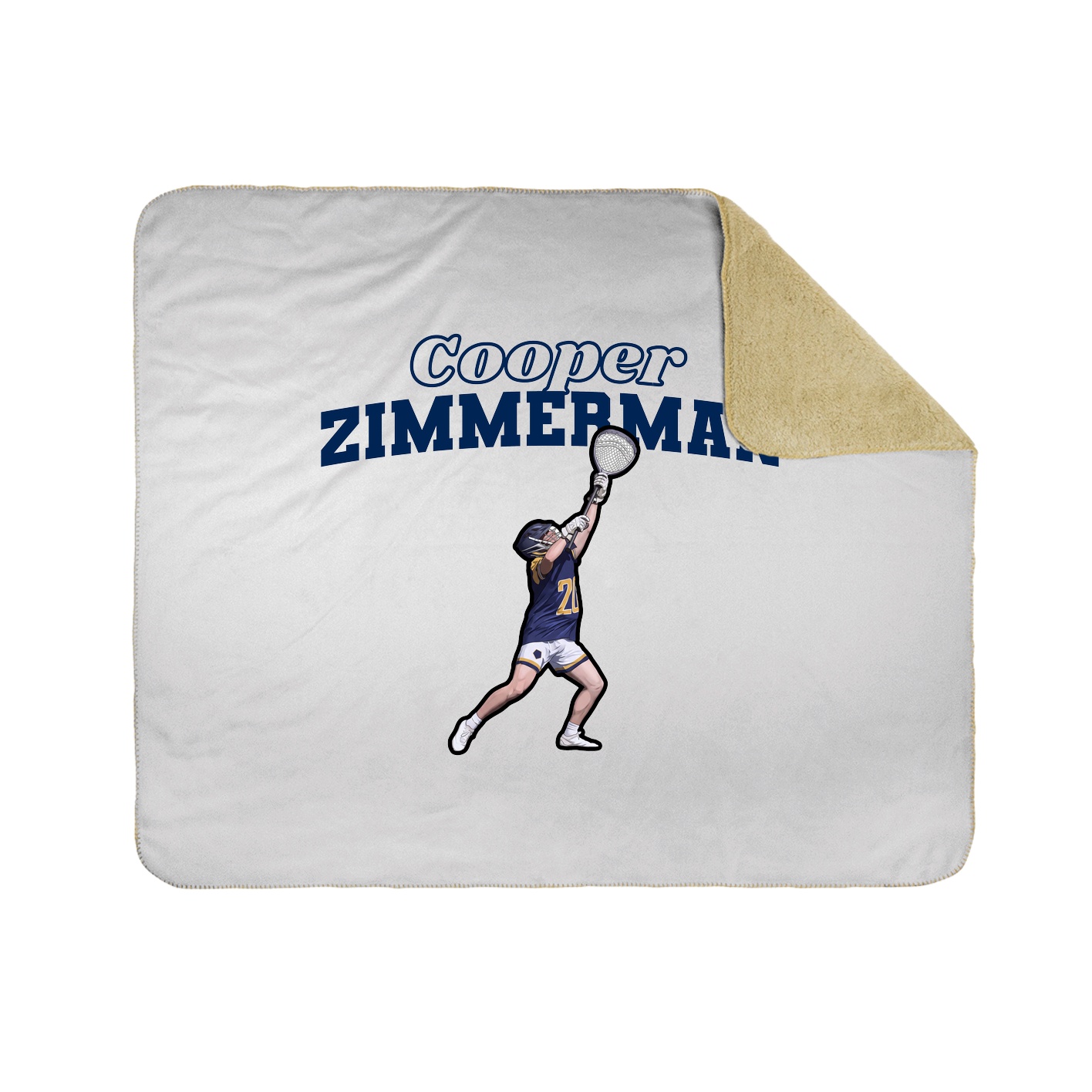 Throw Blanket — Name Arch in White