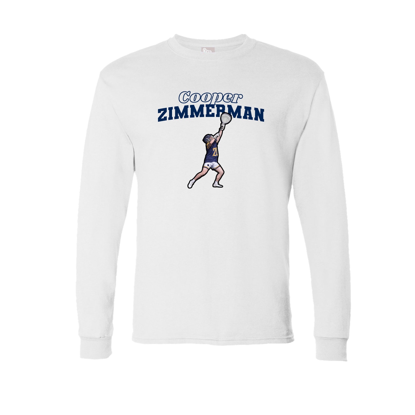 Long Sleeve Tee — Name Arch in White