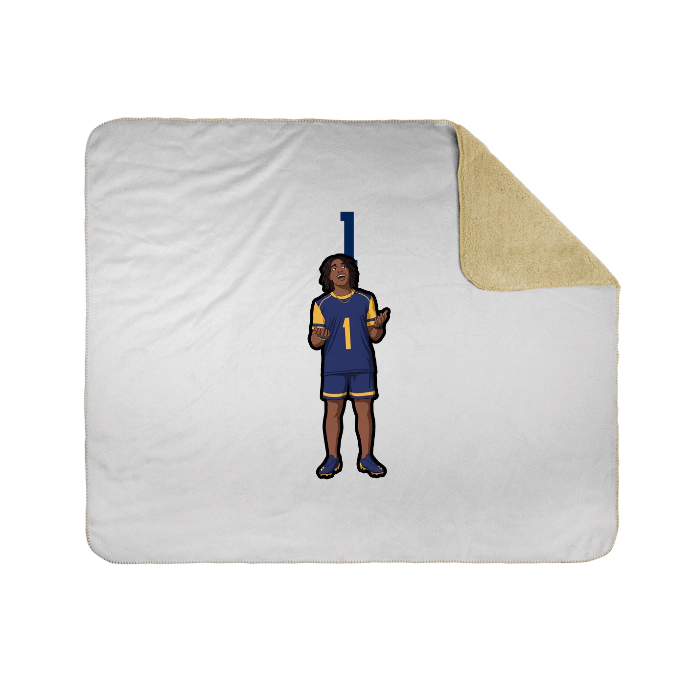 Throw Blanket — Number Top in White