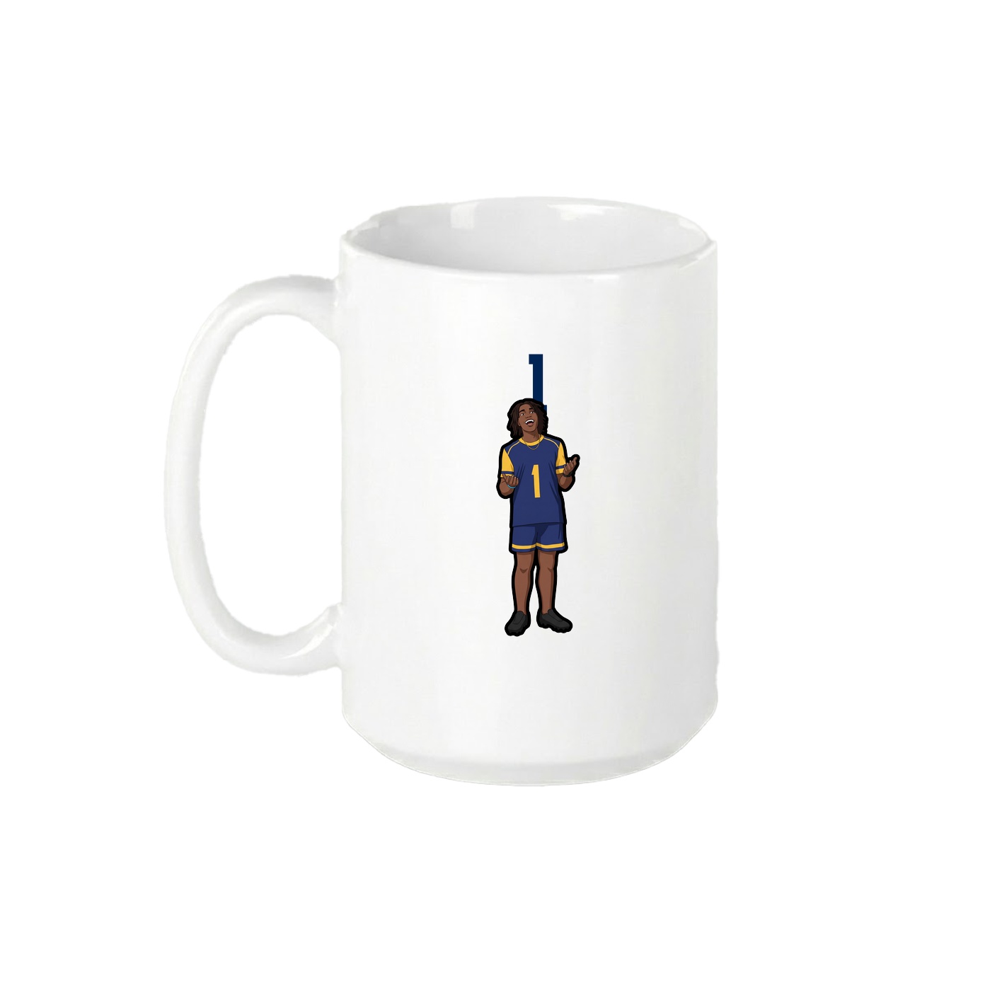 15oz Coffee Mug — Number Top in White