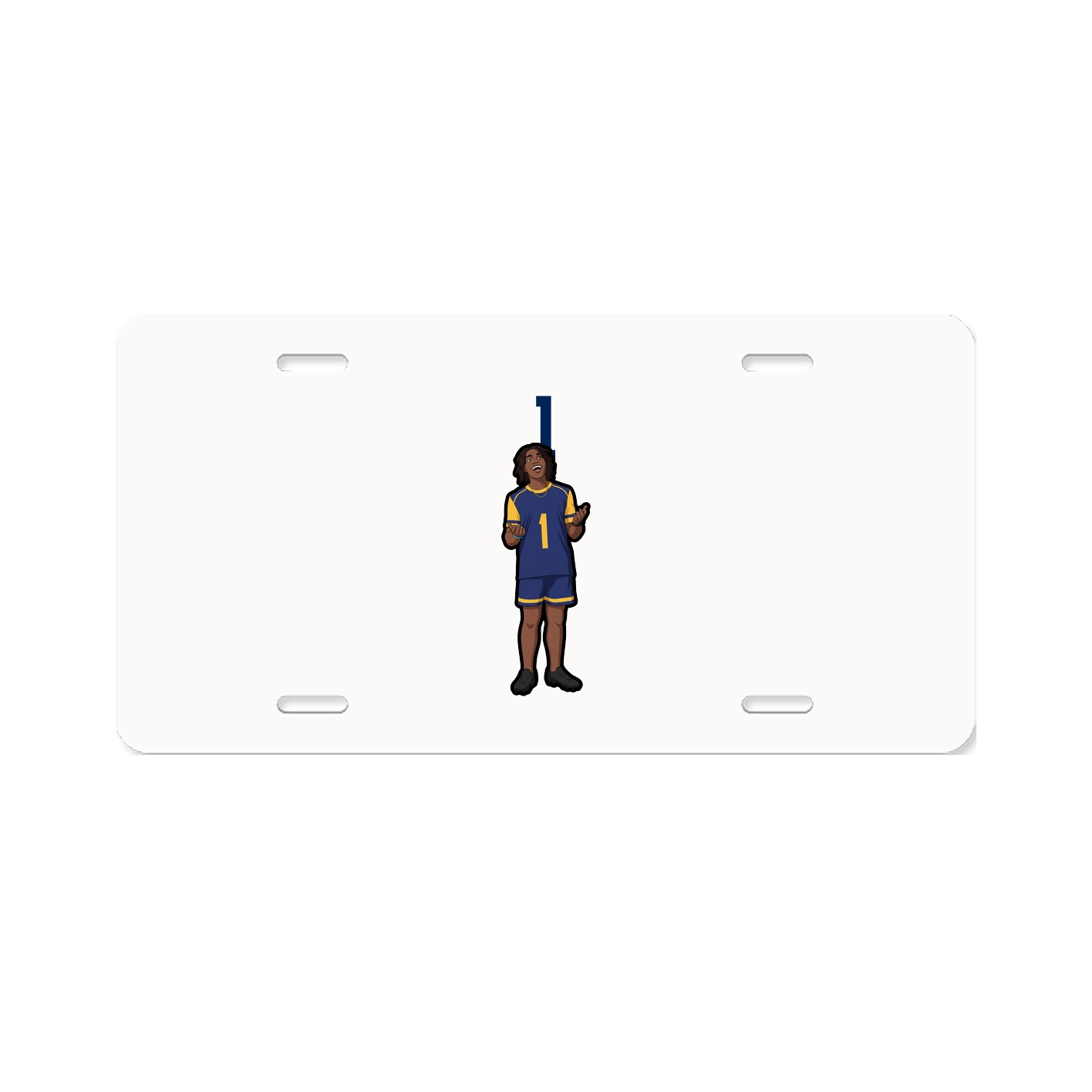 License Plate — Number Top in Classic