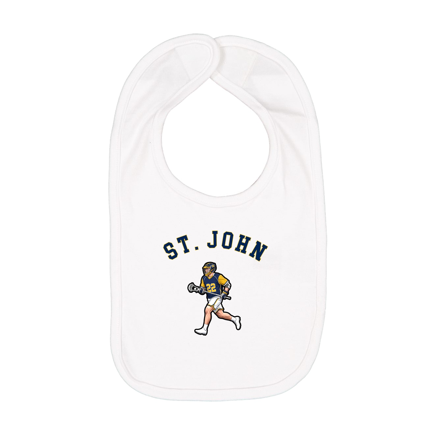 Infant Bib — Shirsey Arch in White
