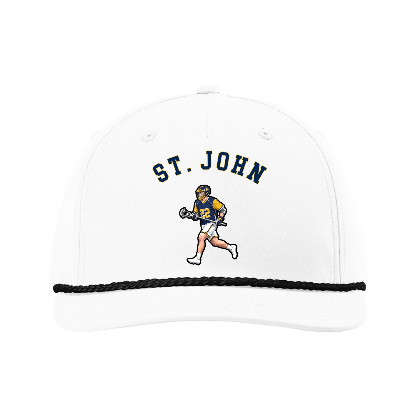 Five-Panel Classic Rope Cap — Shirsey Arch in White