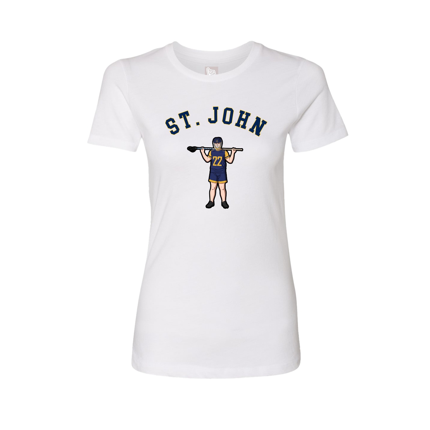 Fitted Women's Tee — Shirsey Arch in White