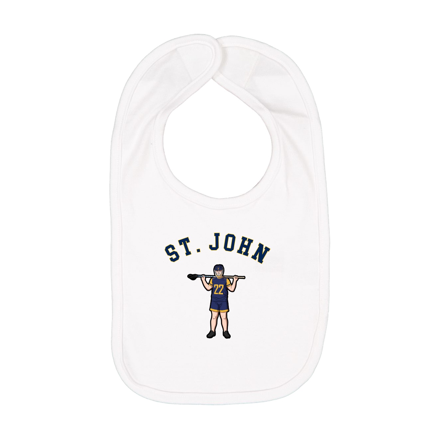 Infant Bib — Shirsey Arch in White