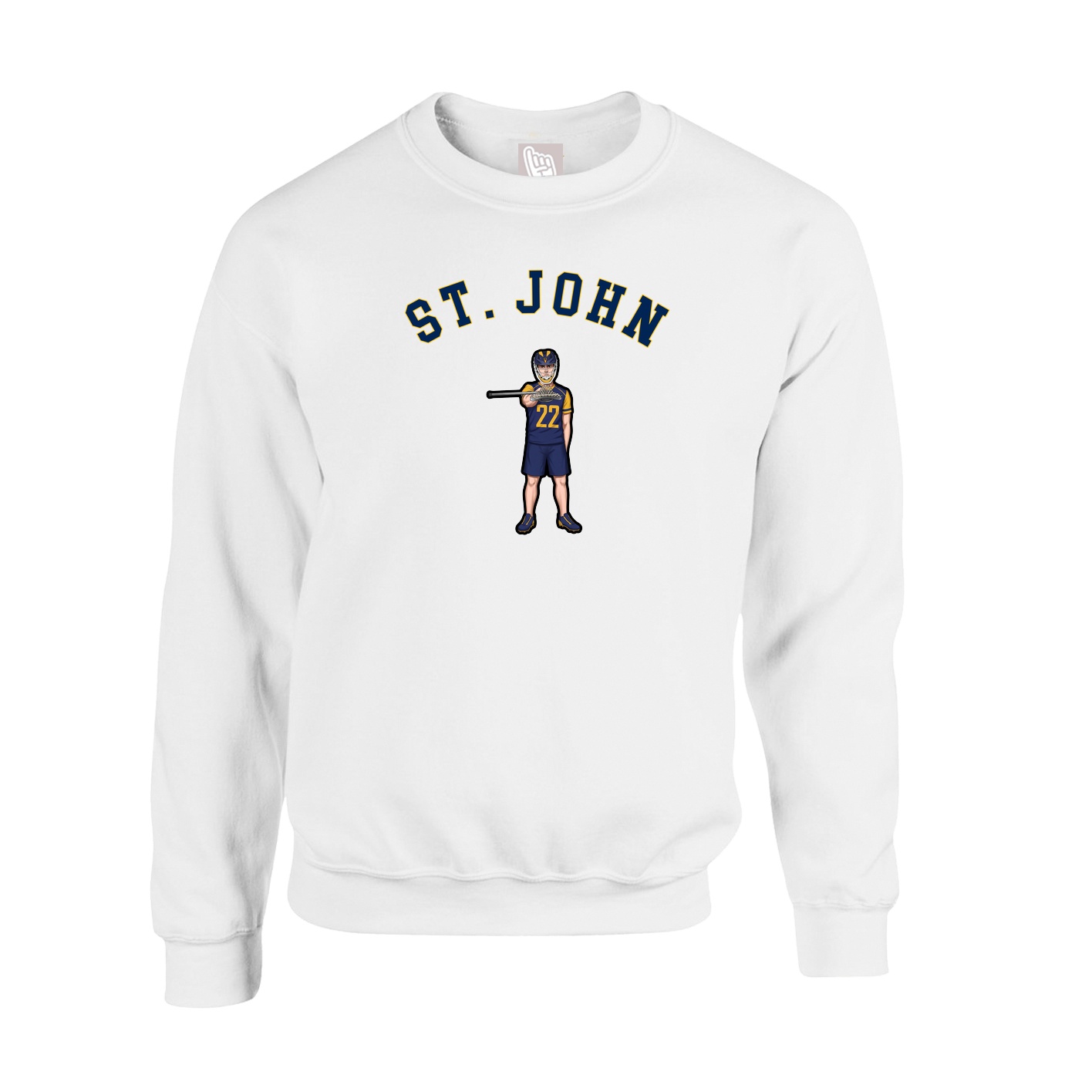 Fleece Crew — Shirsey Arch in White