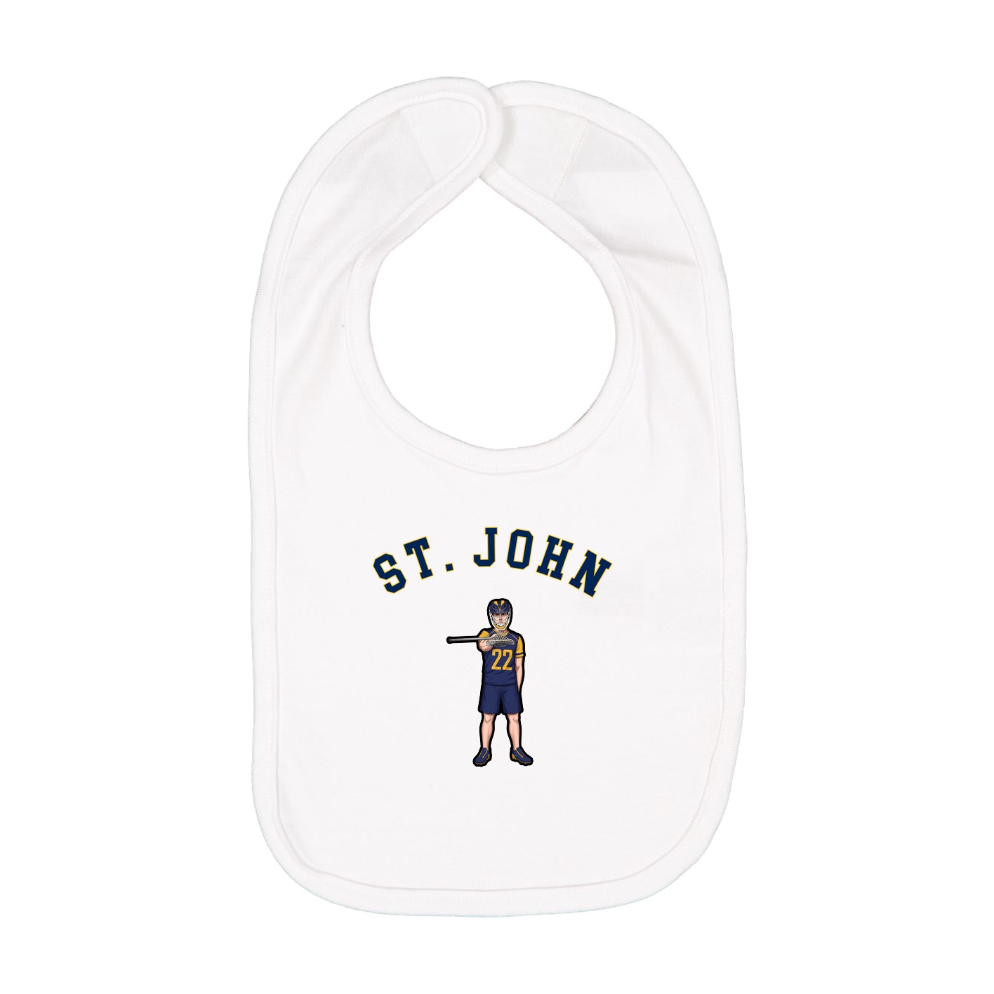 Infant Bib — Shirsey Arch in White