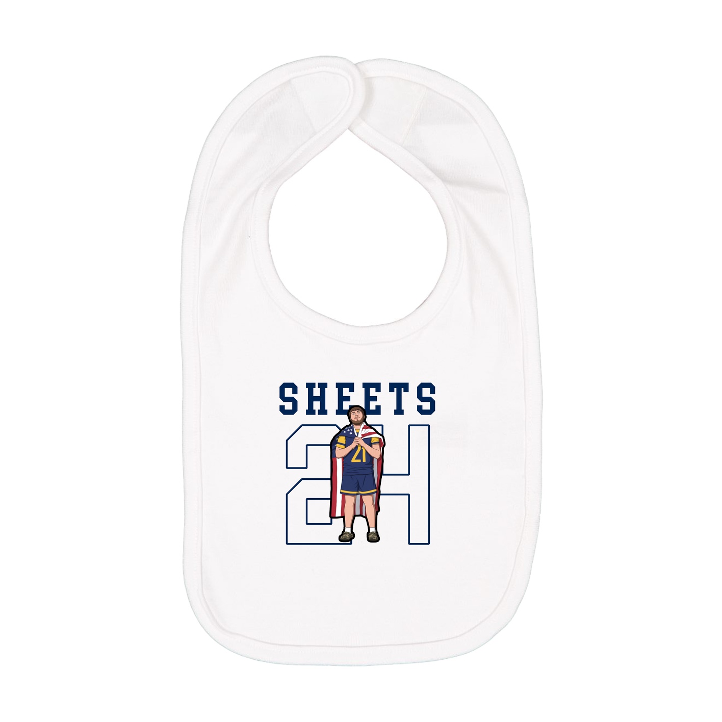 Infant Bib — Shirsey in White