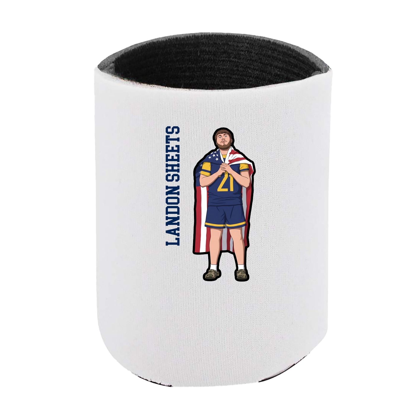 Can Holder — Name Vertical in White