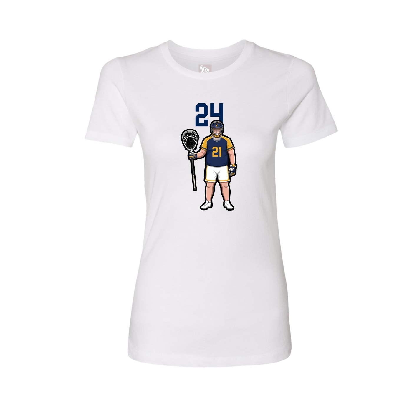 Fitted Women's Tee — Number Top in White