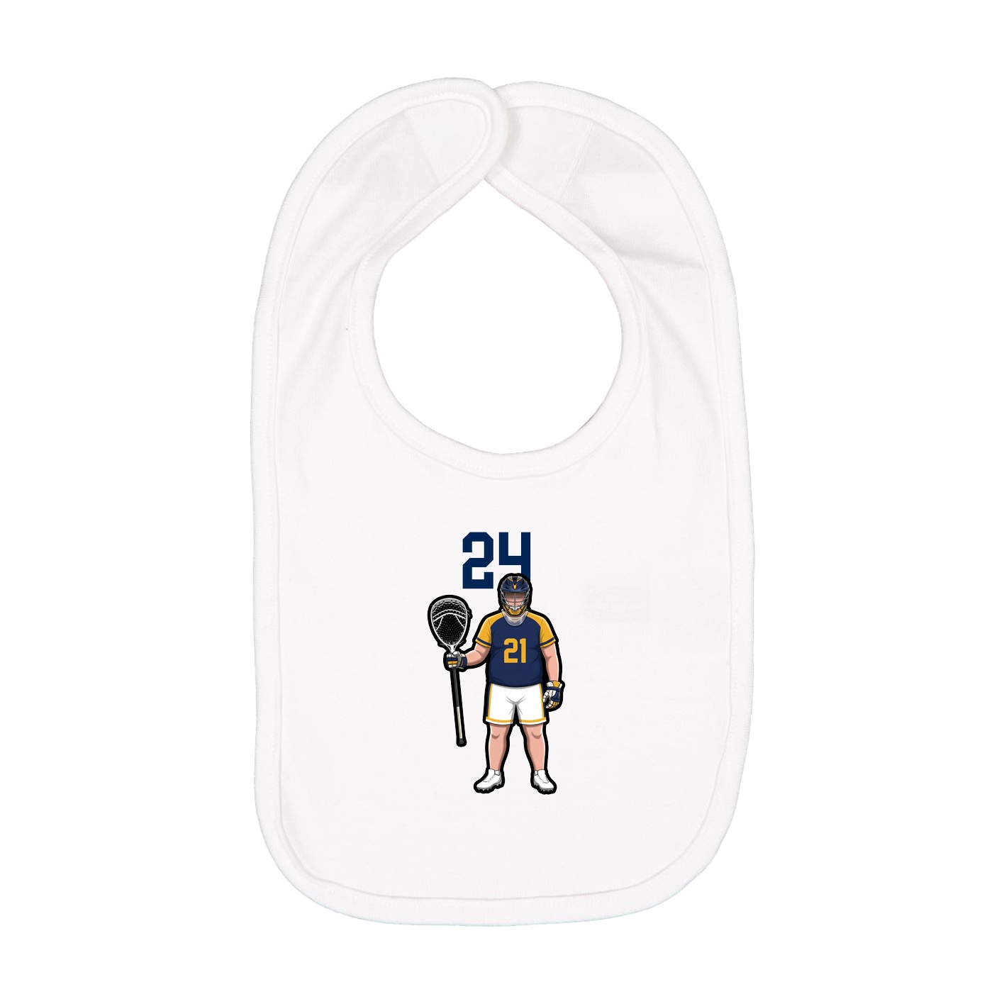 Infant Bib — Number Top in White