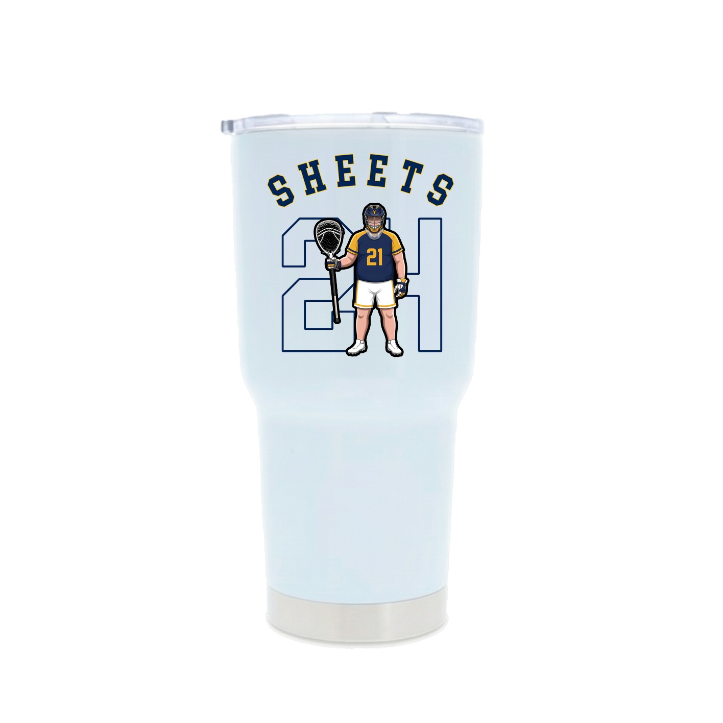 30oz Stainless Steel Tumbler — Shirsey Arch in White