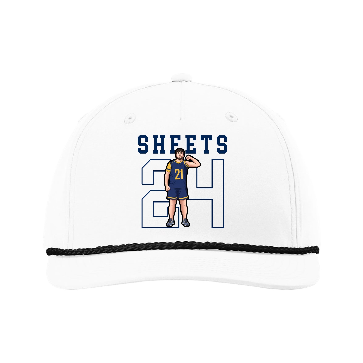 Five-Panel Classic Rope Cap — Shirsey in White