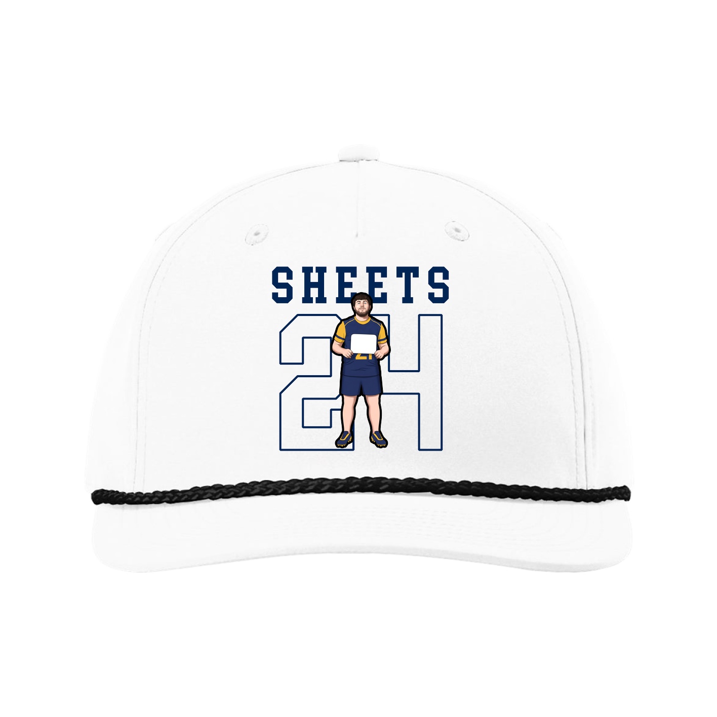 Five-Panel Classic Rope Cap — Shirsey in White