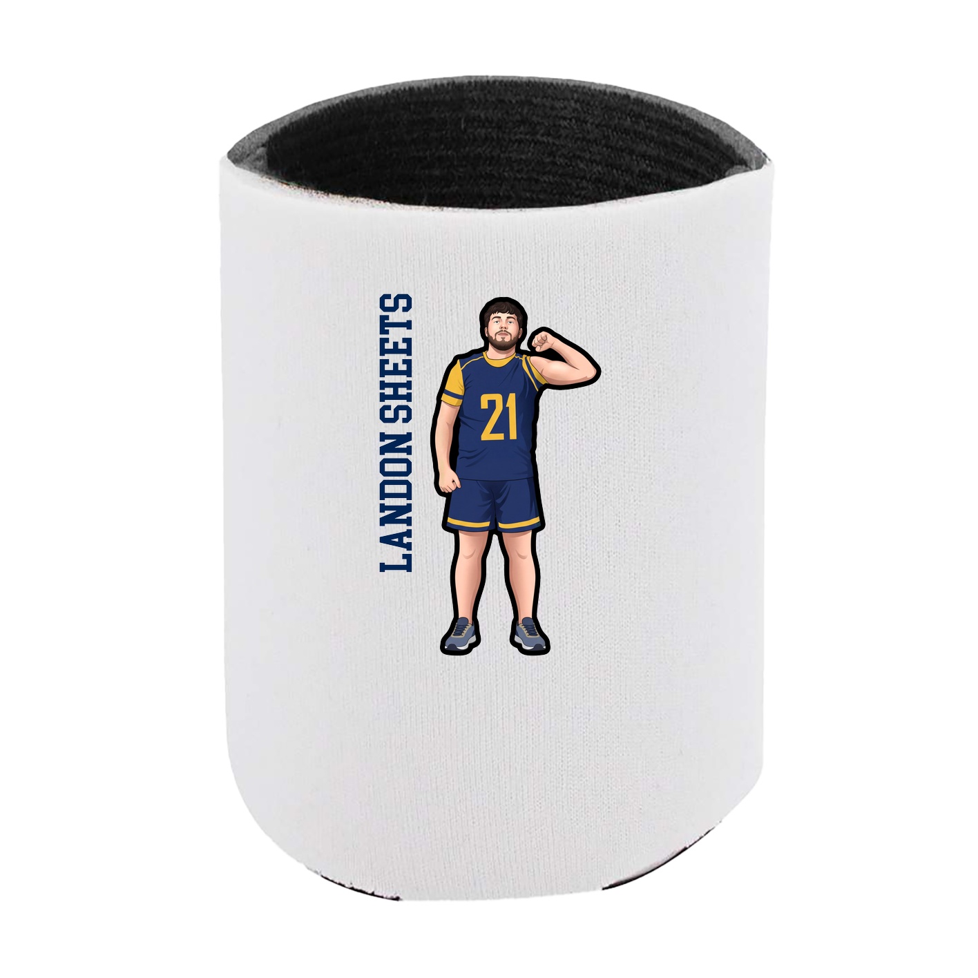 Can Holder — Name Vertical in White