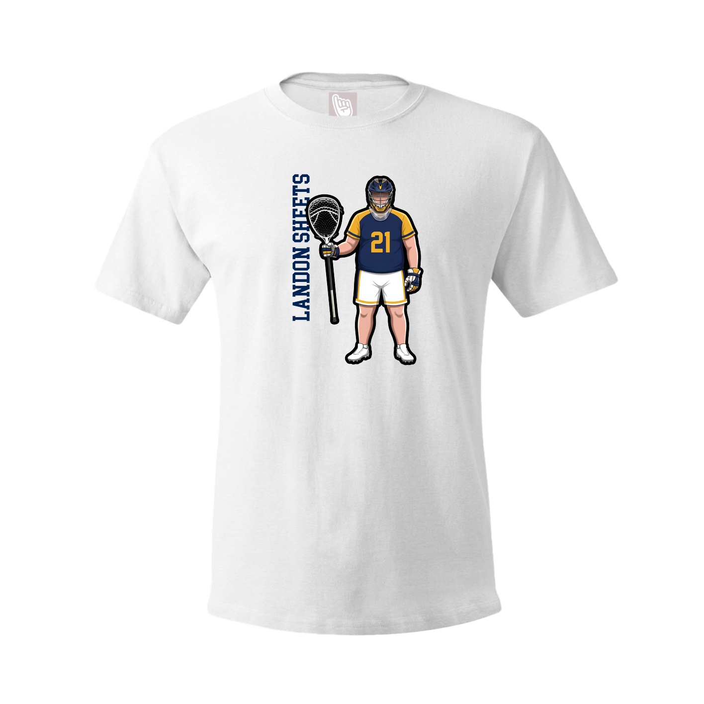 Tee — Name Vertical in White