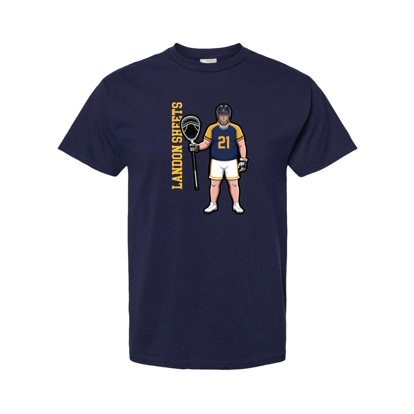 Youth Tee — Name Vertical in Navy