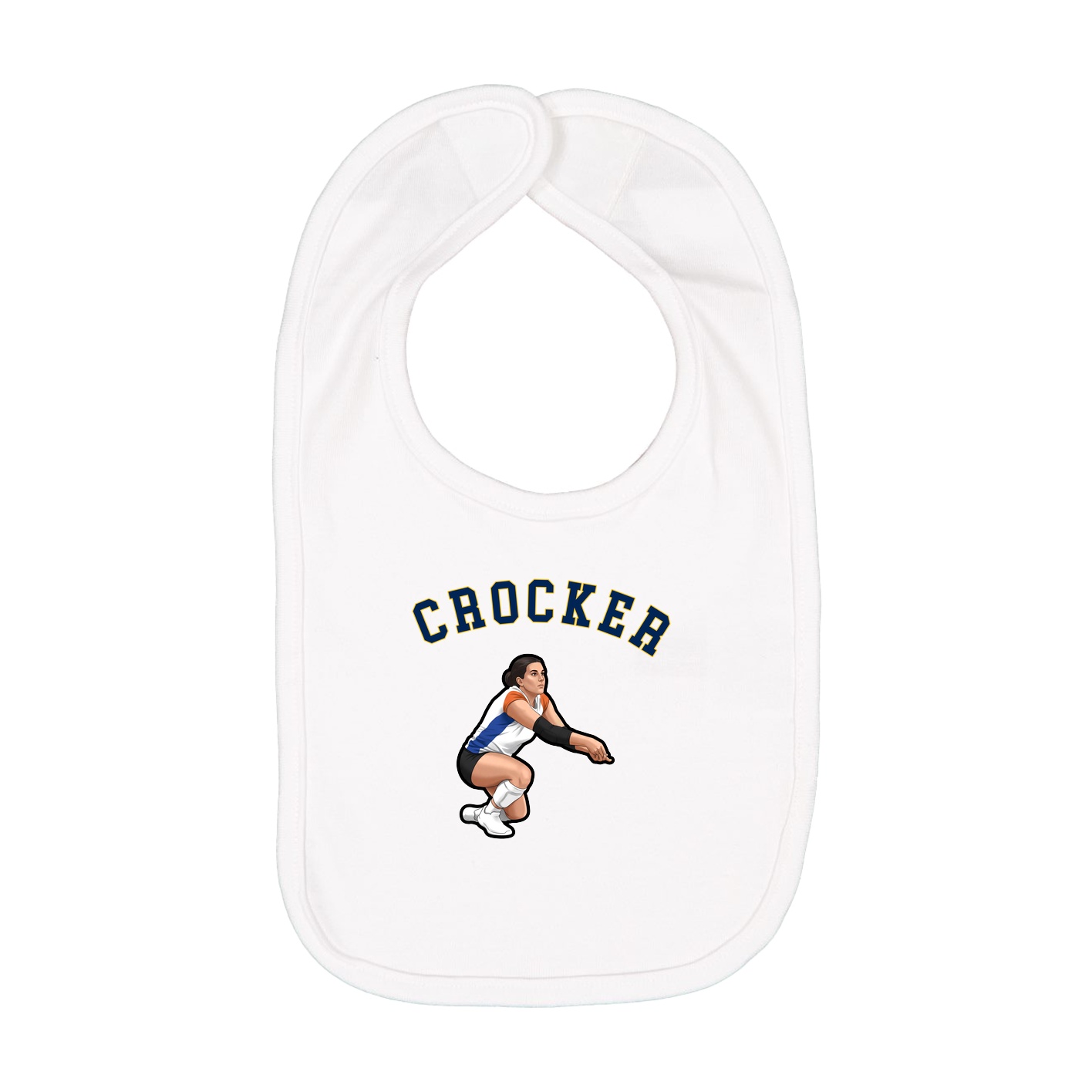 Infant Bib — Shirsey Arch in White