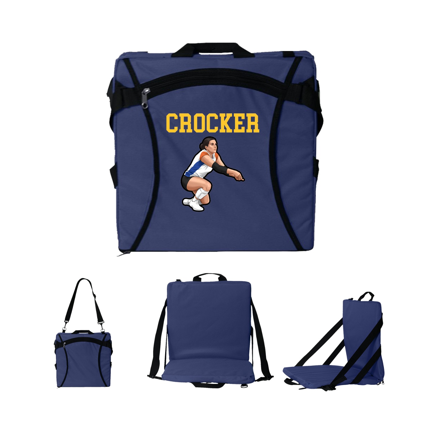 Folding Stadium Seat — Shirsey in Navy