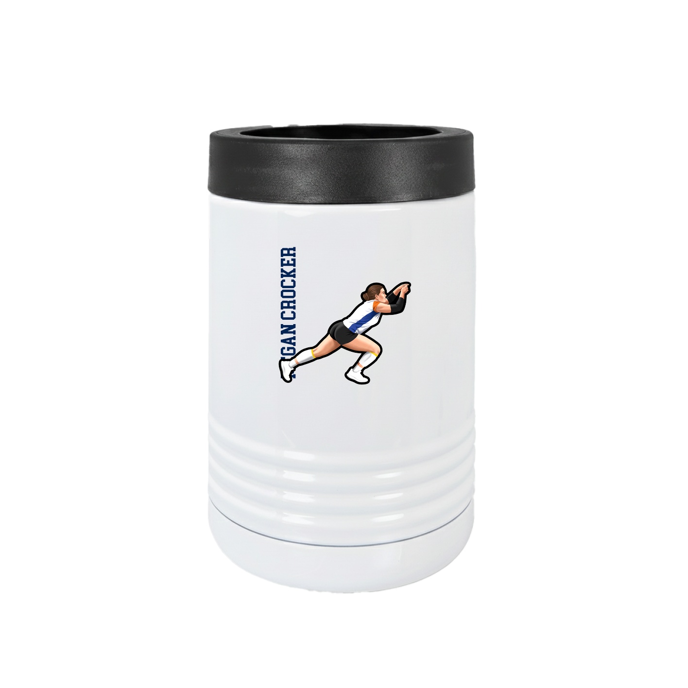Beverage Holder — Name Vertical in White